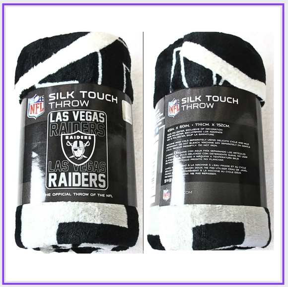 🔥NWT/THROW/NFL-OFFICIAL LAS VEGAS RAIDERS SILK TOUCH 45x60 - Picture 1 of 5